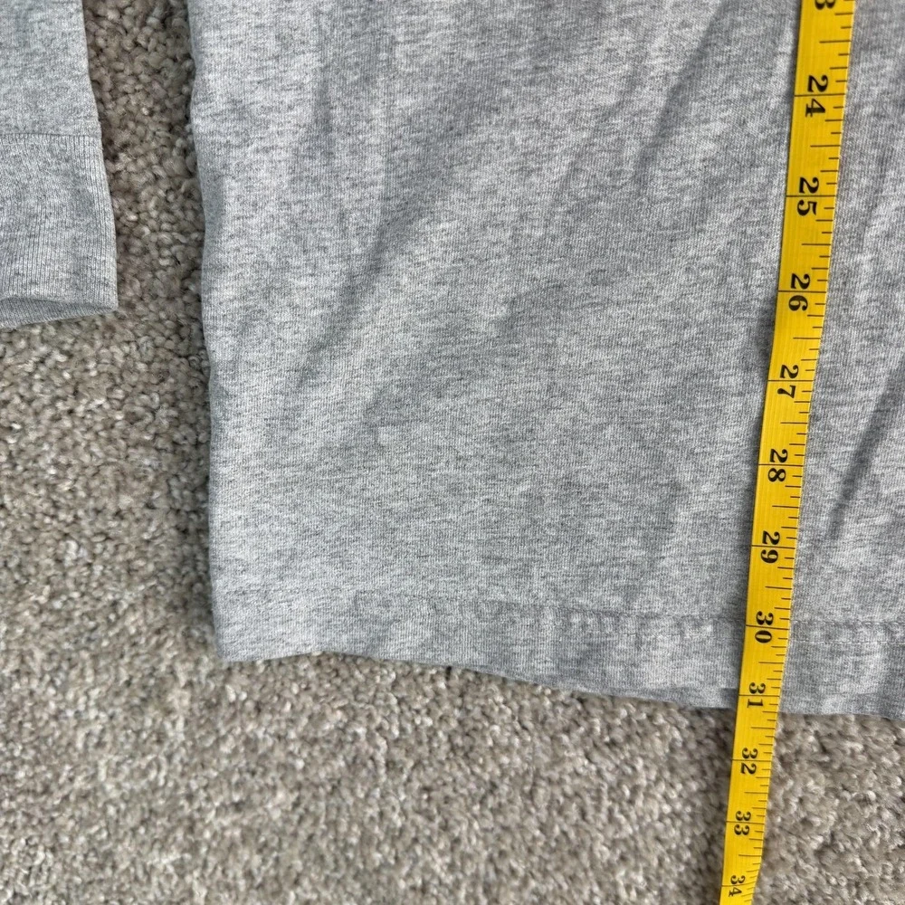 Carhartt Logo Shirt Mens Large Gray Long Sleeve Workwear Tee T-Shirt Casual
